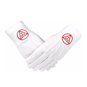 Guantes masónicos de algodón orgánico para hombre y mujer, manoplas no desechables, 100% - Product Image 2