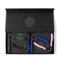 Ensemble de 4 pinces à boucler en une seule étape avec étui de luxe |   Outil de bouclage de fil en acier inoxydable de haute qualité |   Outil léger pour la création de bijoux DIY