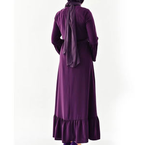 Abaya islamique sur mesure, respirante, légère, à séchage rapide, décontractée pour femmes, manches longues, tendance, imprimé numérique, faible MOQ - Product Image 3