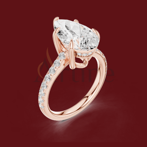 GISELLE 10K Floral design <b>adjustable</b> <b>ring</b> for women - Product Image 1