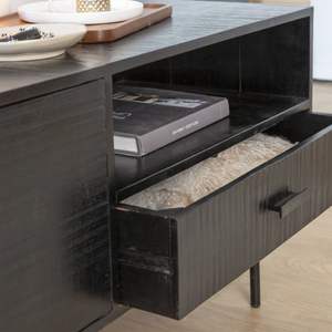 Table basse moderne unique 2026, fabriquée en bois de manguier noir et en bois de fer, design écologique pour toute maison - Product Image 5