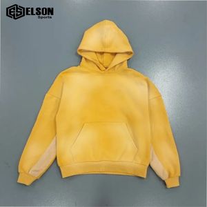 Sudaderas con capucha de gran tamaño para hombre, ropa de calle lavada con ácido personalizada, con cremallera de cara completa y hombros caídos - Product Image 4