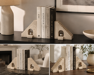 Fermalibri Moderni Stile Mid-Century, Design a Scala, Supporto per <span class=keywords><strong>Libri</strong></span>, Ornamento Zen da Scrivania per Arredamento Libreria, Set Regalo, Regali di Ritorno - Product Image 2