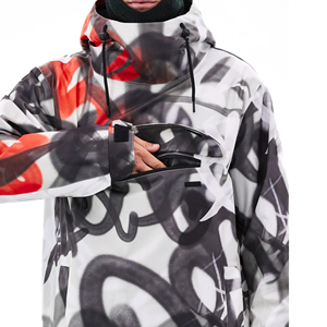 Offre spéciale, veste de ski unisexe HardShell/ Softshell, veste chaude isolée de la neige imperméable et coupe-vent avec sweat à capuche, combinaison de ski personnalisée - Product Image 4