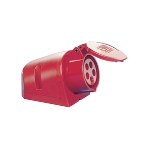 เต้ารับติดผนัง CEE 16A 400V JGER DIREKT ตำแหน่งปลั๊ก 6H พร้อมฝาปิดแบบมีบานพับ IP44 - Product Image 1