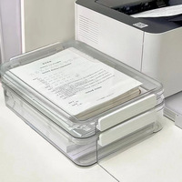 Carpeta de Archivos con Clip Bview Art Office A4, Carpeta de Plástico con Caja de Almacenamiento y Organizador para Exámenes, Certificados