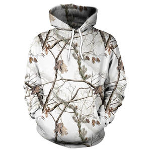 Sweat à capuche en molleton de coton lourd, camouflage, commande en gros, impression personnalisée sur écran, pull-over - Product Image 6
