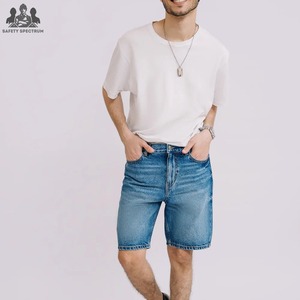 Pantalones Cortos de Mezclilla para Hombre, Cintura Media, Cierre de Botones, 100% Algodón, Casuales, de Alta Calidad, Secado Rápido, Transpirables, Nueva Llegada 2025, Gran Venta - Product Image 2