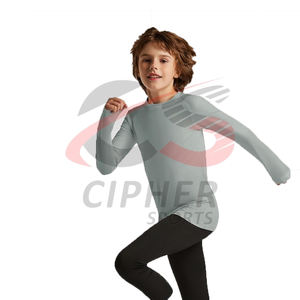 Best Selling Price <b>Compression</b> <b>Shirts</b> Kids Custom Breathable Sweat <b>Compression</b> Running Training Sports Workout <b>Gym</b> Kids <b>Shirts</b> - Product Image 6