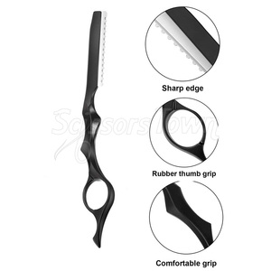 Maquinilla de afeitar para el cabello de salón con mango ergonómico de logotipo personalizado y cuchillas afiladas reemplazables - Product Image 5