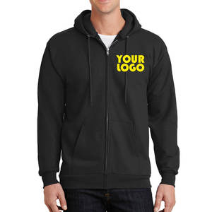 Vente en gros de nouveaux sweats zippés à la mode logo personnalisé sweat à capuche unisexe sérigraphié sweats à capuche de couleur unie sweats à capuche à fermeture éclair - Product Image 5