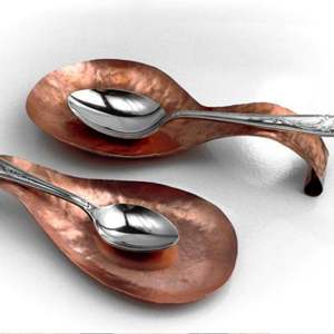 Resto de cuchara con acabado de cobre Resto de cuchara personalizado Color personalizado Artesanía India hecha a mano - Product Image 6