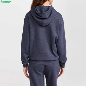 Behram International Women's Casual Oversized Lined Fleece Hoodies Sweatshirts Breathable <b>Drop</b>-shoulder Long Sleeve - Product Image 6