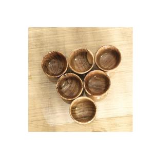 Mini bol rond en bois d'acacia massif, plateau de service en bois avec Mini ou utilisation à la main pour un prix bas - Product Image 2