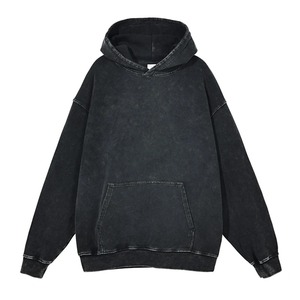 Pull à capuche grande taille de haute qualité pour hommes hiver essentiel coton polyester toile solide Streetwear Logo personnalisé impression numérique - Product Image 6
