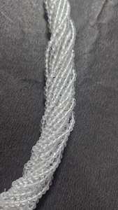 Đẹp Tự Nhiên Tinh Thể Màu Trắng Đá Quý Mặt 3Mm Vòng Loose Hạt 12 "1/10 Dòng Sợi Với Màu Trắng - Product Image 3