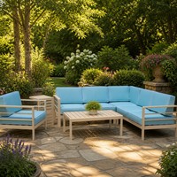 Langlebiges Aluminium-Gartensofa-Set für den Außenbereich in Parks, Innenhöfen & Hotels, Tragbar & Wetterbeständig