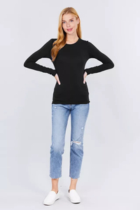 เสื้อยืดแขนยาวลำลองผู้หญิง ผ้าฝ้ายยืด ระบายอากาศ แห้งเร็ว เป็นมิตรกับสิ่งแวดล้อม ผ้าฟลีซเนื้อนุ่ม ทรงเข้ารูป เหมาะสำหรับใส่เป็นชั้นใน - Product Image 4