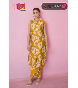 Moulin de Vetican imprimé en feuille d'aluminium avec ceinture, haut avec bas, vêtements indiens et pakistanais du fabricant Maruti Fashion - Product Image 1