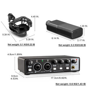Biner Professionnel MD22 <span class=keywords><strong>Interface</strong></span> <span class=keywords><strong>Audio</strong></span> USB d'Enregistrement avec Carte Son Studio Kits de Microphones - Product Image 3