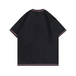 Moda cómoda tela Puff impresión camiseta precio barato ácido lavado Hip Hop Puff impresión camiseta hombres y mujeres - Product Image 4