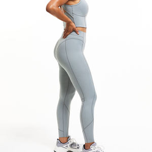 Leggings de fitness personnalisés pour femmes pantalon de yoga à taille haute pour dames collants de vêtements de sport à prix d'usine - Product Image 4