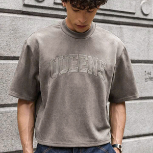 เสื้อยืดผ้าฝ้าย100% แขนสั้นสำหรับผู้ชายเสื้อยืดระบายอากาศกันหดพิมพ์โลโก้ตามสั่ง - Product Image 3