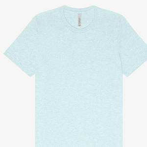 Camiseta clásica unisex de tres mezclas azul/púrpura y blanco - Product Image 1