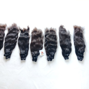 Naturel indien vague profonde 100% Bundle couleur aucun machine double trame traité pas cher fabriqué par marques Extensions de cheveux humains - Product Image 3