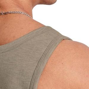 Débardeurs Gym Stringer pour hommes Chemises sans manches Bodybuilding Fitness Maillots d'entraînement pour hommes Polyester Coton Débardeur respirant - Product Image 5