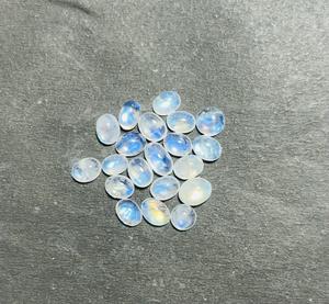 Anillo de Cabujón de Piedra Lunar Arcoíris, Gema Natural Pulida de Alta Calidad, Piedra Semipreciosa Suelta para Joyería, 5-15 mm, Venta TM - Product Image 5