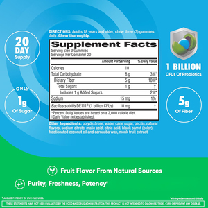 Probiotik Gummy Vegan Organik Bebas Gluten Harga Terbaik untuk Kesehatan Usus Dewasa, 60 Butir, Bersertifikat GMP, Keuntungan Pencernaan - Product Image 4
