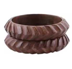 Pulsera y brazalete de madera con flores hechas a mano, diseño único, tamaño personalizado, accesorio de moda - Product Image 5