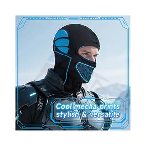 Windproof Full Face Balaclava <b>Mask</b> for <b>Ski</b> and Motorcycle Riding Lightweight Warm Elastic Fit Helmet Compatible Unisex Dark Gray - Product Image 4