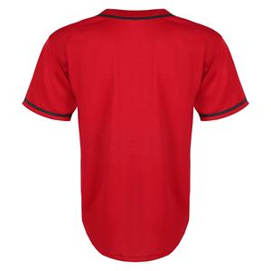 Camiseta de Béisbol con Cuello en V de Sublimación de Alta Calidad al por Mayor, 100% Poliéster para Hombre, Ropa Deportiva - Product Image 3