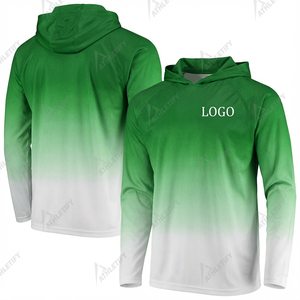 Sudadera con Capucha Personalizada de Manga Larga para Hombre, Protección Solar UPF 50, Transpirable, Ligera, Camisa para Exteriores con Logotipo Frontal - Product Image 1