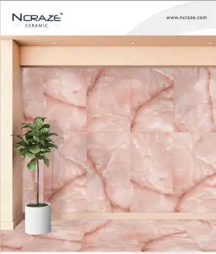 Collezione di piastrelle in gres porcellanato di colore rosa 600x1200mm di Ncraze per interni