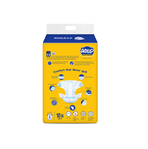 Couche pour adulte Adilo, style à bande ouverte, douce, confortable, haute absorption, ajustement sécurisé, facile à porter, soin fiable - Product Image 5