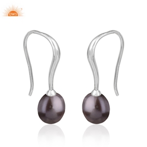 Latest Design 925 Sterling Silver Freshwater Pearl <b>Dangle</b> <b>Earring</b> Jewelry For Women Custom Design Manufacturer - Product Image 4