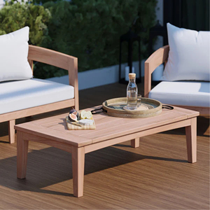 Juego de madera de teca maciza natural Sofá Jardín moderno Patio al aire libre-Ina - Product Image 3