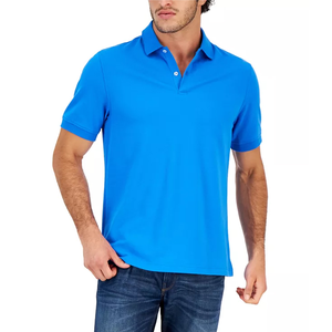 Polo T-shirts unisexe personnalisés en gros, teinture unie, 100% coton, manches courtes, polo homme vierge - Product Image 6