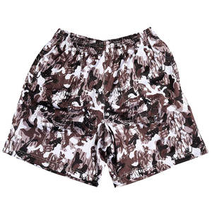High Quality <b>Men's</b> Summer <b>Elastic</b> <b>Waist</b> <b>Shorts</b> Breathable Mesh Sublimation Customizable Logo Solid Color Hip Hop Style Pattern - Product Image 1