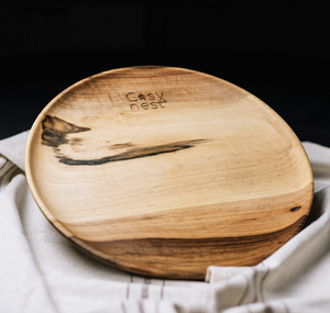 Cuencos de madera de nogal rústico para comida, dulces de frutas y aperitivos, plato de madera de acacia - Product Image 6