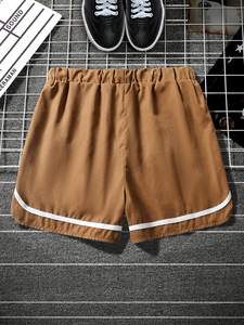 กางเกงขาสั้นออกกำลังกายสำหรับผู้ชายในช่วงฤดูร้อนออกแบบได้ตามต้องการขนาด6XL มีเชือกผูกตัวอักษรกราฟิกทรงสูงทำจากตาข่าย - Product Image 5