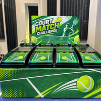 Jeu de défi commercial interactif LED de course de balles roulantes pour 4 joueurs, idéal pour la location d'événements et l'activation de marque