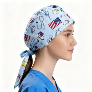Gorras de algodón para fregar, gorro médico transpirable con banda elástica para médicos, ropa suave para clínica de Hospital, LICRA con logotipo personalizado - Product Image 2