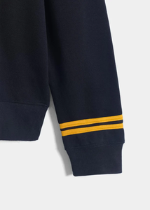 Sudadera con Capucha Oversize Chic para Mujer, con Bloques de Color y Mangas a Rayas, Estilo Informal y Cómodo, Perfecta para Combinar con Ako - Product Image 4