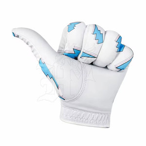 Gants de golf respirants toutes saisons personnalisables en cuir véritable de qualité supérieure, fermeture auto-agrippante unisexe, ajustement flexible pour les mains, sport - Product Image 3