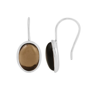 Natural gemstone 925 sterling <b>silver</b> lemon quartz stone bezel <b>dangle</b> drop <b>earring</b> - Product Image 3