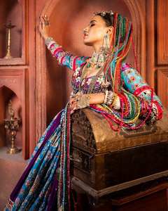 Conjunto de Lehenga Choli Tradicional para Fiesta, Especial Navratri, Tela de Algodón Muslin Pesado de Secado Rápido - Product Image 5